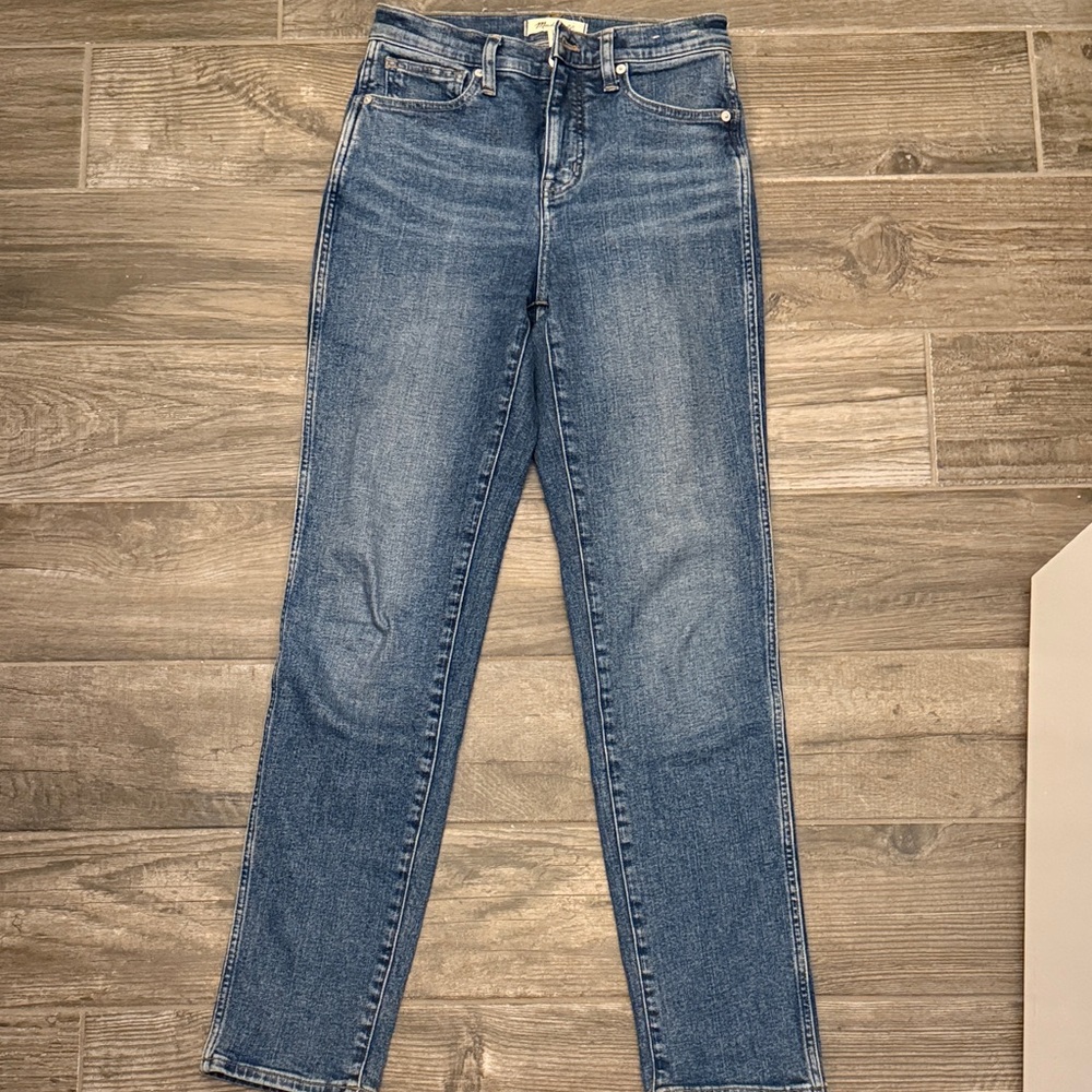 Madewell stovepipe Mid Blue Straight Leg Jeans